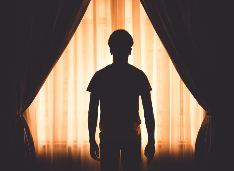 silhouette of man
