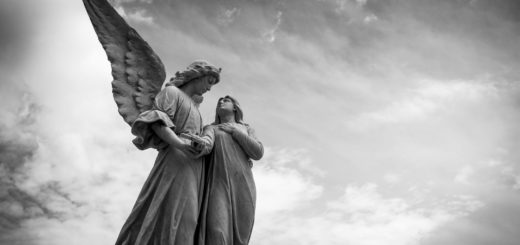 angel art black and white clouds