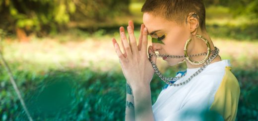 photo of woman wearing white shirt