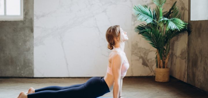 lady practicing yoga