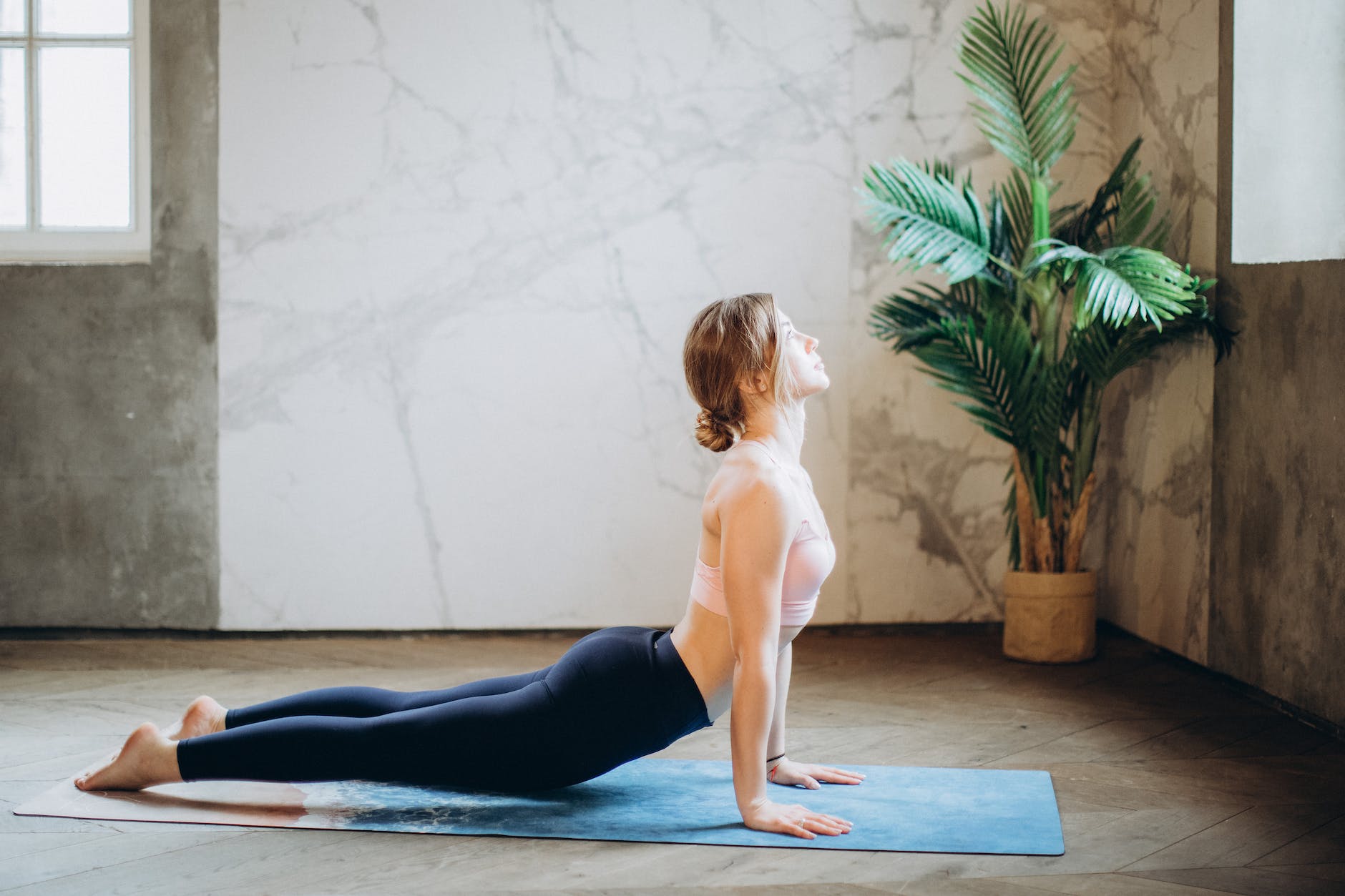 lady practicing yoga