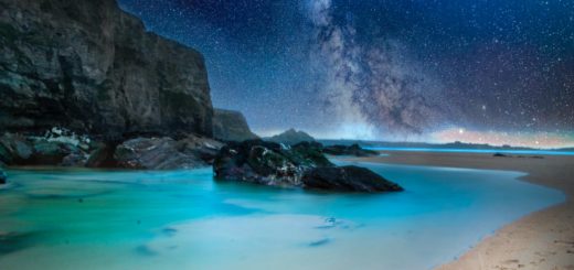 black stone on body of water during nighttime