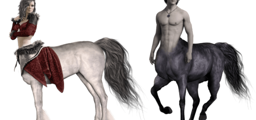 two minotaur Sagittarius male and female