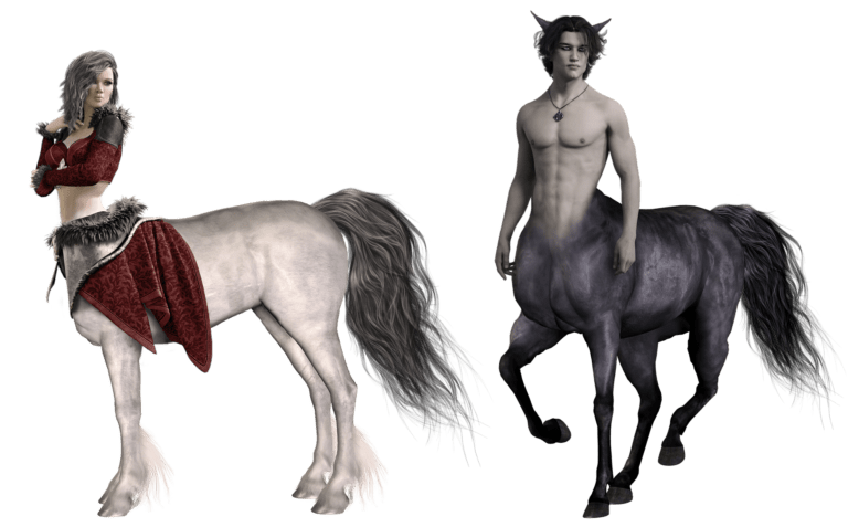 two minotaur Sagittarius male and female