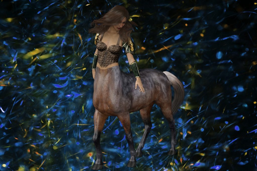 female minotaur Sagittarius alone