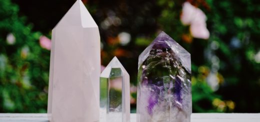 three white lemurian seed crystals