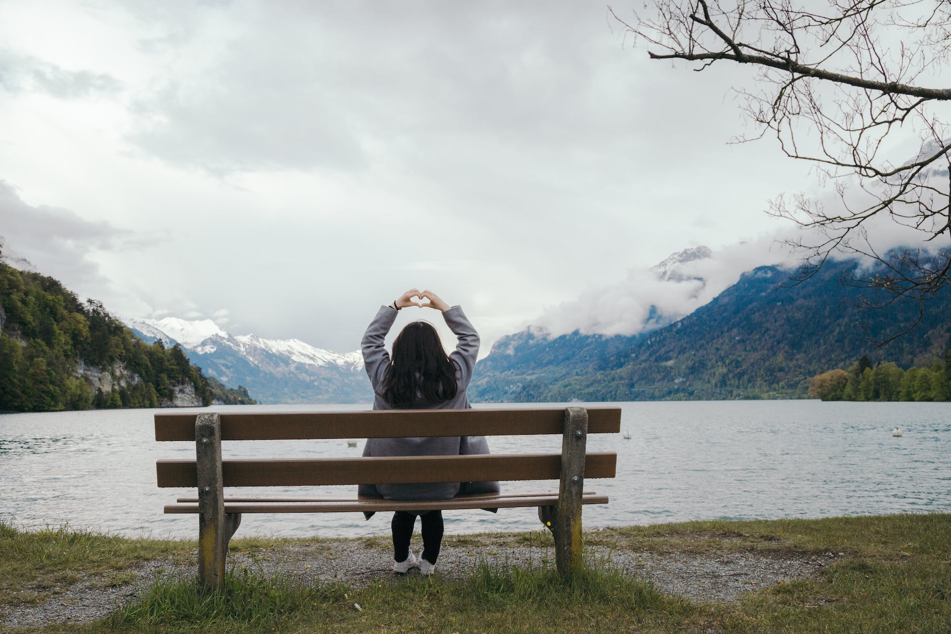 woman sitting on bench