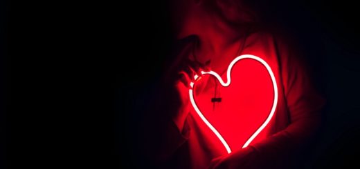 heart shaped red neon signage