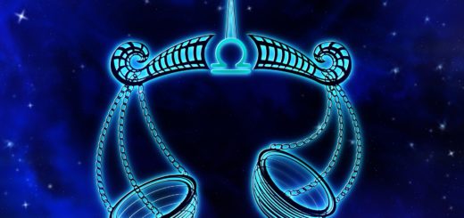 blue libra scale in zodiac and astrology