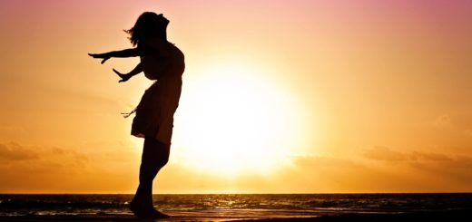 lady in beach silhouette during daytime photography