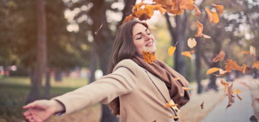 woman in brown coat