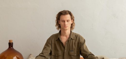 man practicing techniques of mindful meditation