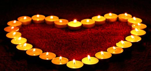 candles, heart, candlelight