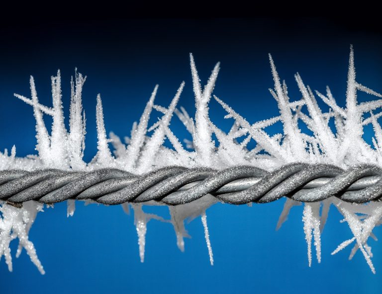 ice, wire, winter
