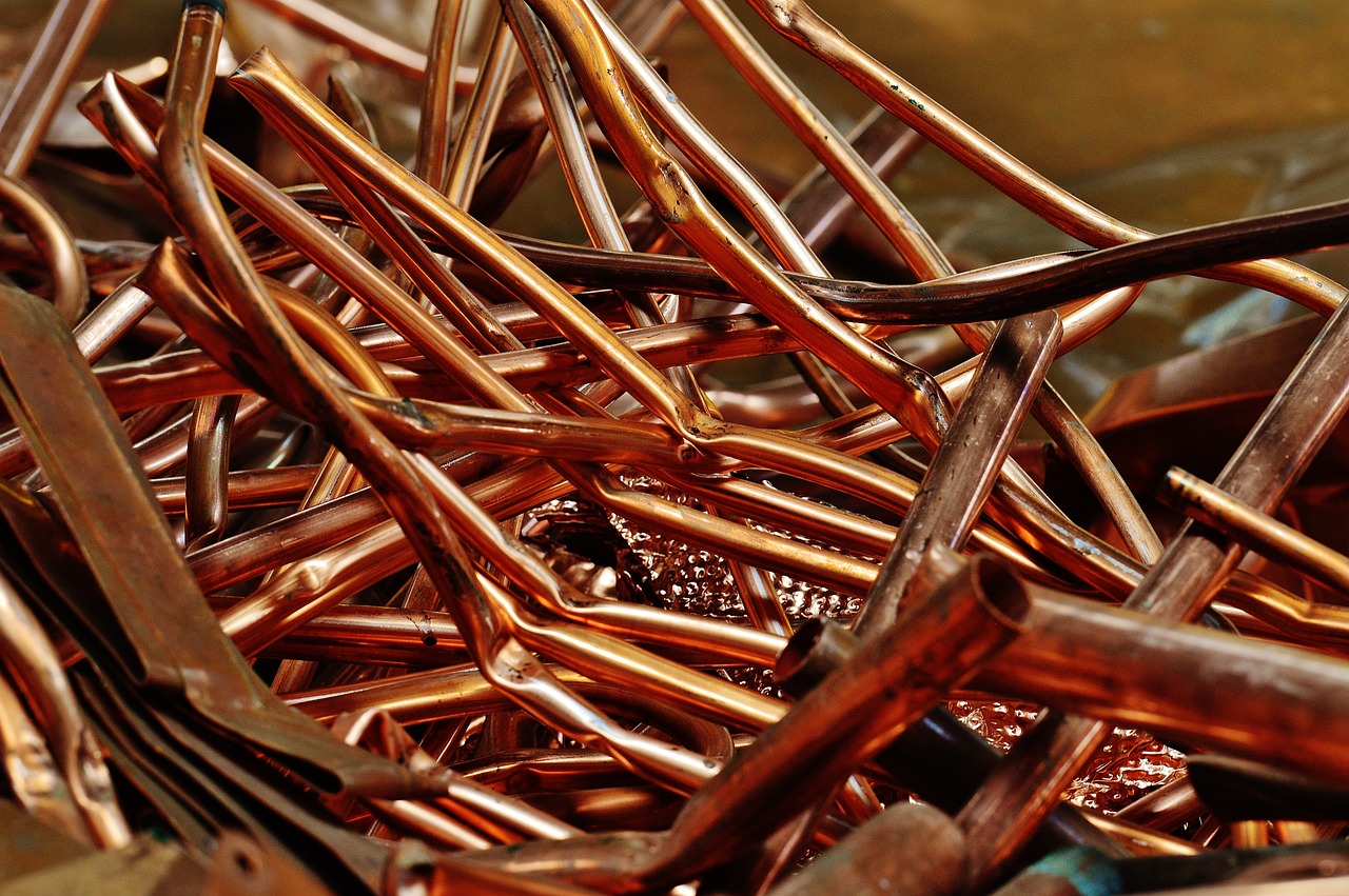 copper, thrash metal, scrap metal