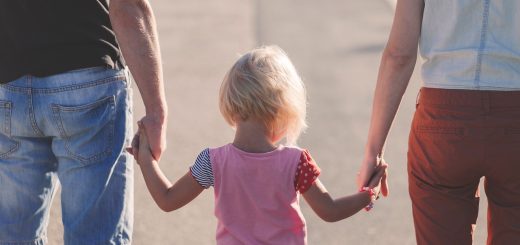 family, holding hands, parents