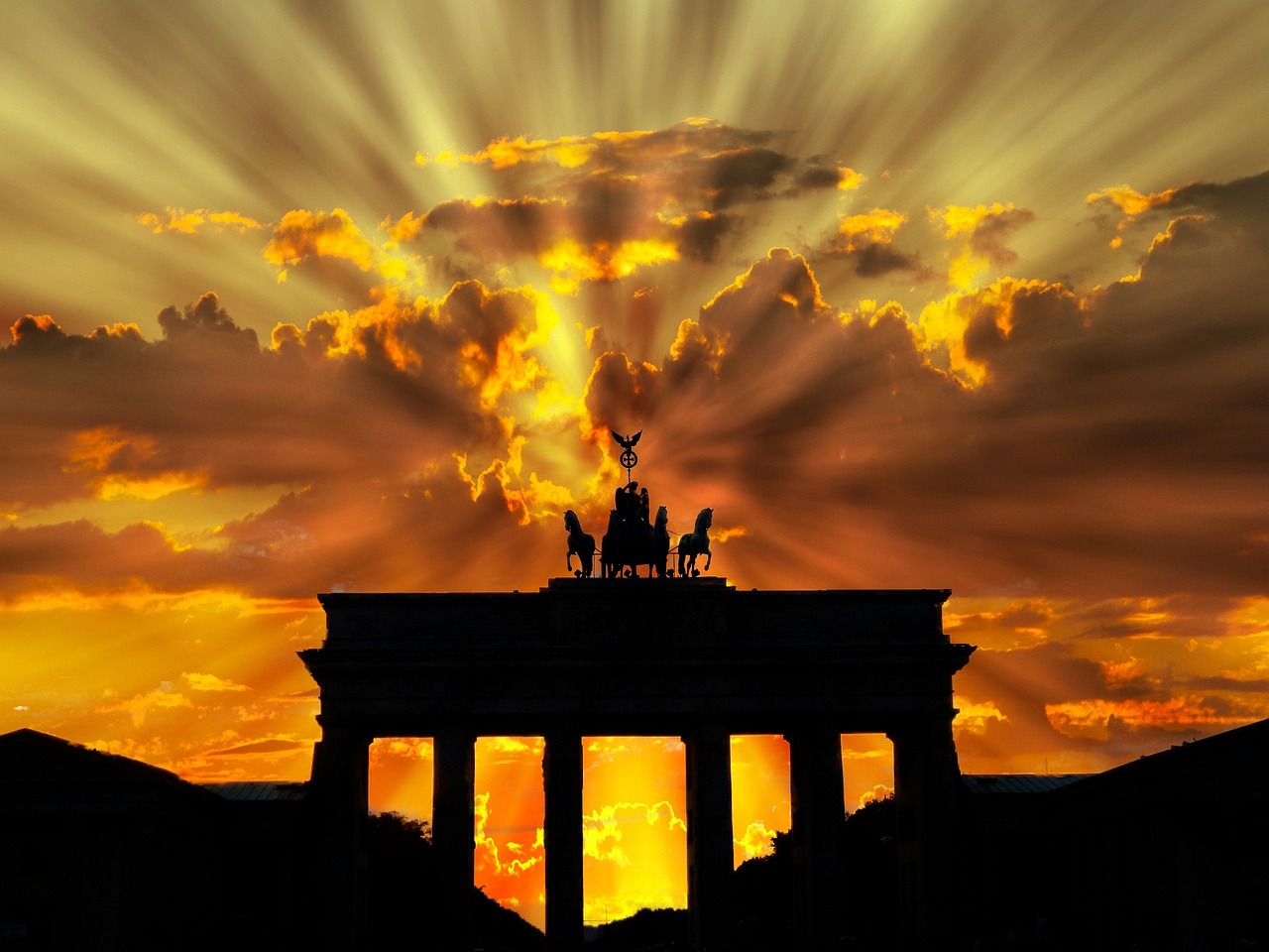 brandenburger tor, dusk, dawn