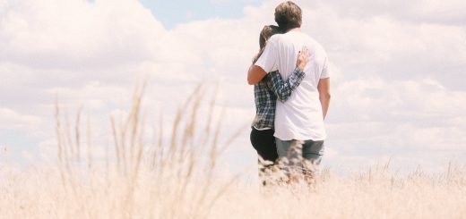 couple, hugging, nature