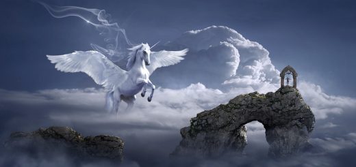 horse, pegasus, archway