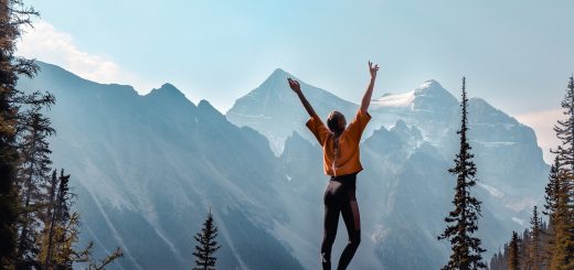 mountains, canada, girl