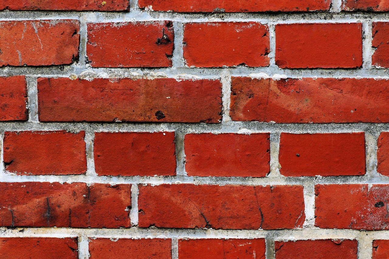 bricks, wall, red bricks