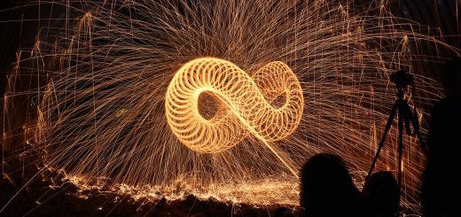 steelwool, fire, infinite