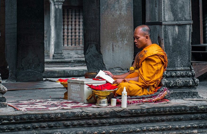 monk, temple, meditation