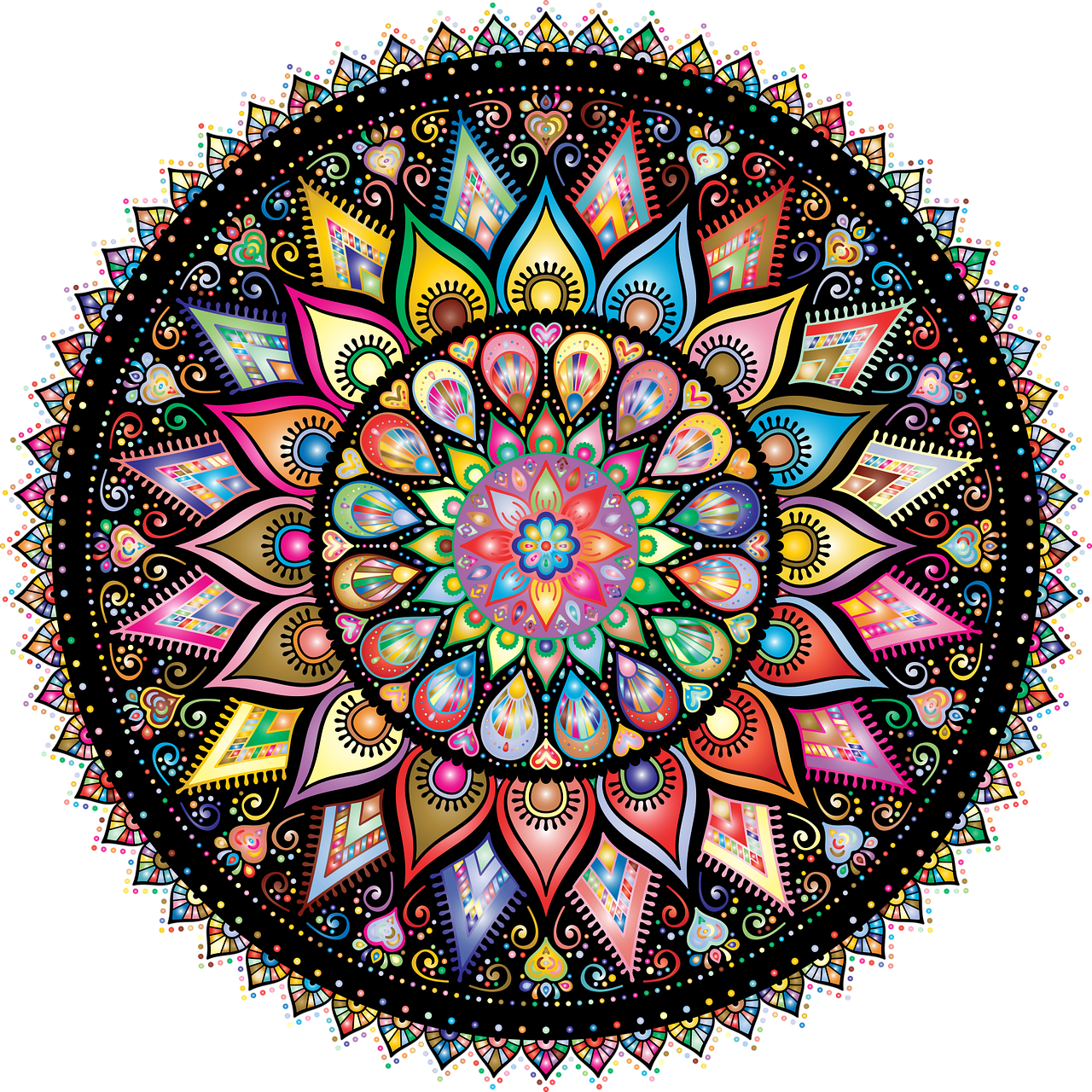 mandala, decorative, floral