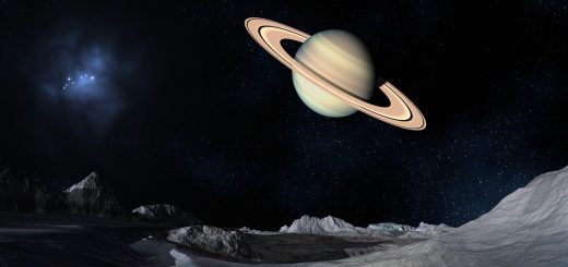 saturn, space, lunar surface