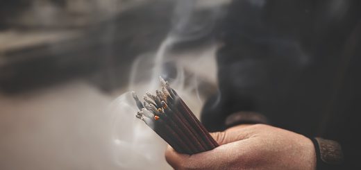 buddhist, incense, smoke