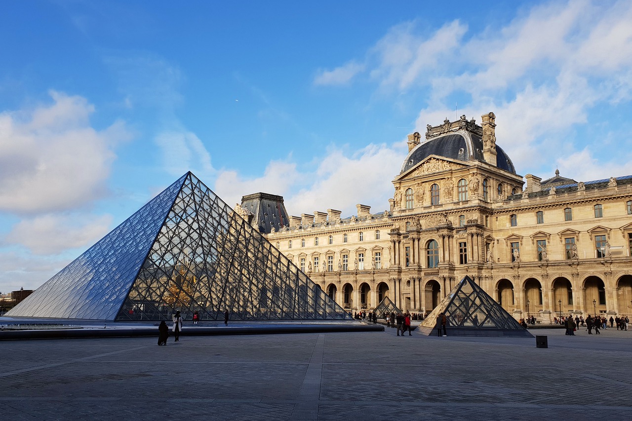 louvre, architecture, buildings