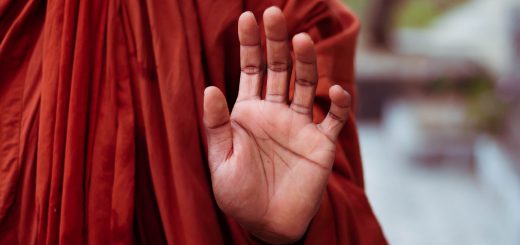 monk, hand, mudra