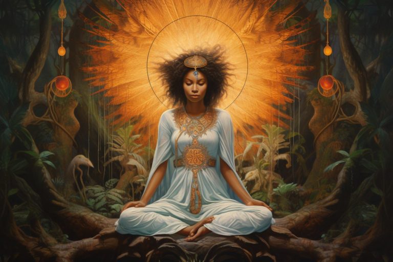 woman, guide, protector