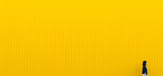 yellow, wall, girl