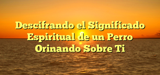 Descifrando el Significado Espiritual de un Perro Orinando Sobre Ti