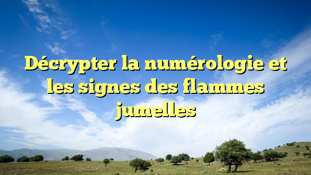 Décrypter la numérologie et les signes des flammes jumelles