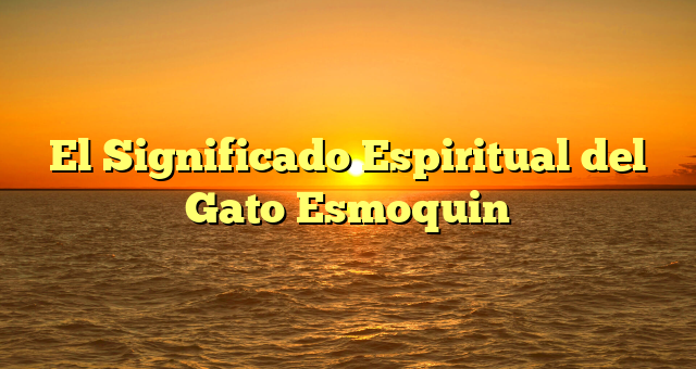 El Significado Espiritual del Gato Esmoquin