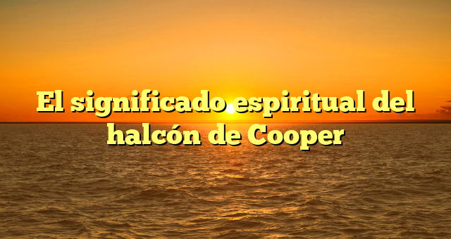 El significado espiritual del halcón de Cooper