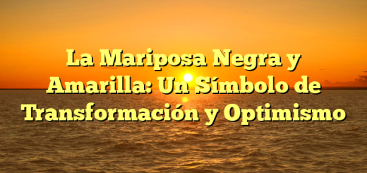 La Mariposa Negra y Amarilla: Un Símbolo de Transformación y Optimismo