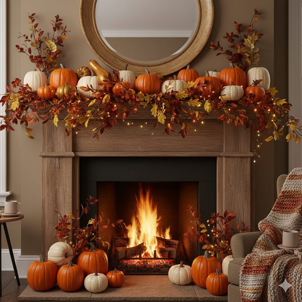 31 Fall Mantle Decor Ideas to Warm Up Your Fireplace