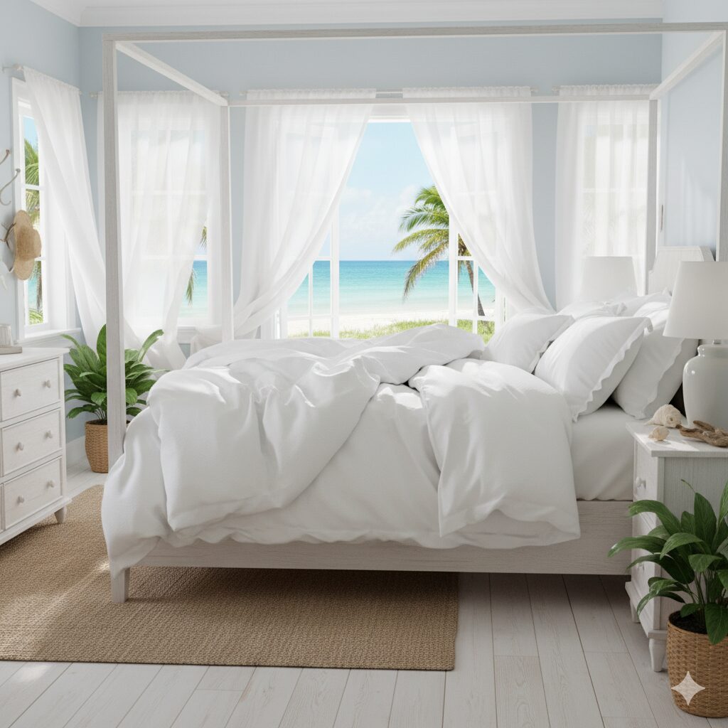 27 Coastal Bedroom Designs to Copy for a Beachy Vibe 24 27 Coastal Bedroom Designs to Copy for a Beachy Vibe