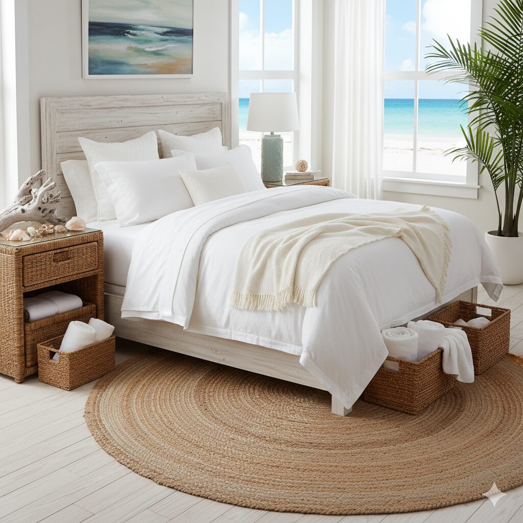 27 Coastal Bedroom Designs to Copy for a Beachy Vibe 11 27 Coastal Bedroom Designs to Copy for a Beachy Vibe