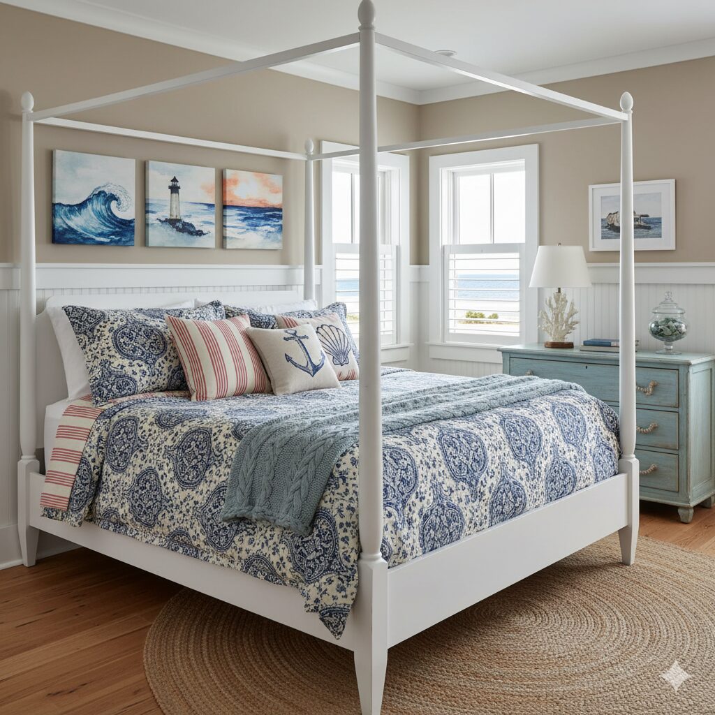 27 Coastal Bedroom Designs to Copy for a Beachy Vibe 14 27 Coastal Bedroom Designs to Copy for a Beachy Vibe