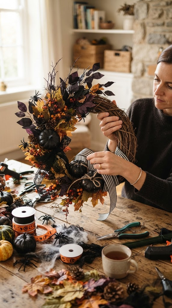 DIY Halloween Wreaths for the Front Door 12 DIY Halloween Wreaths for the Front Door