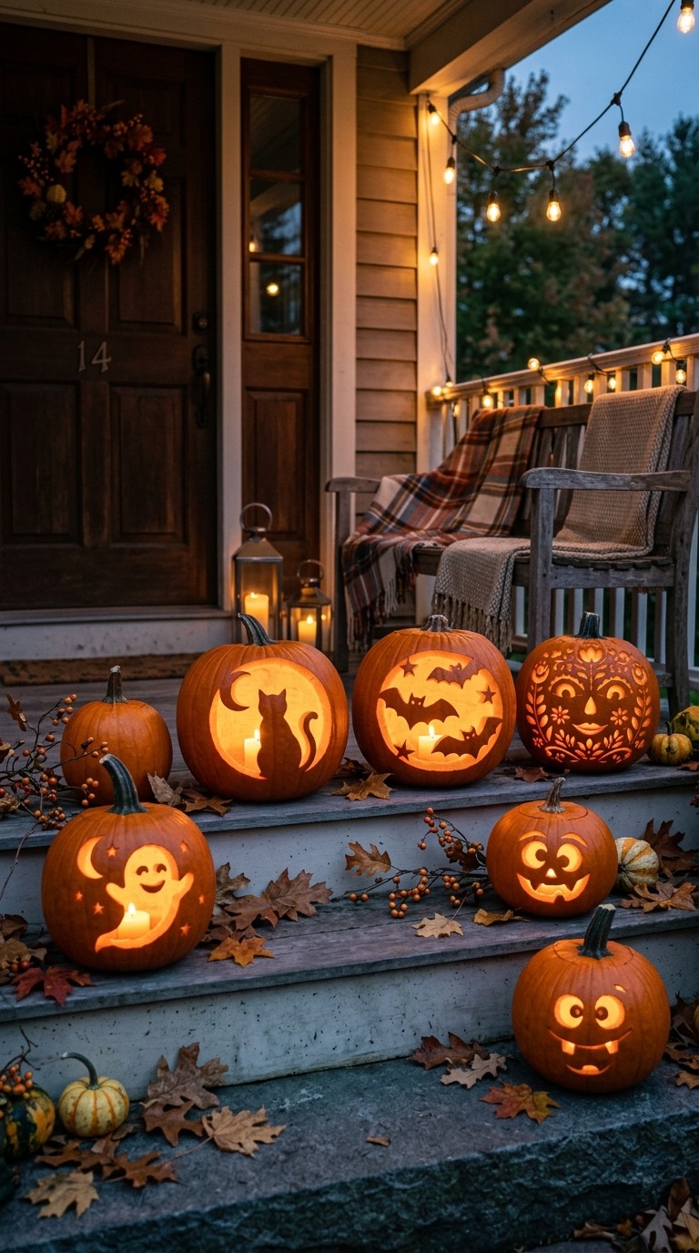 Spooky-Cute Pumpkin Carving Designs for Fall