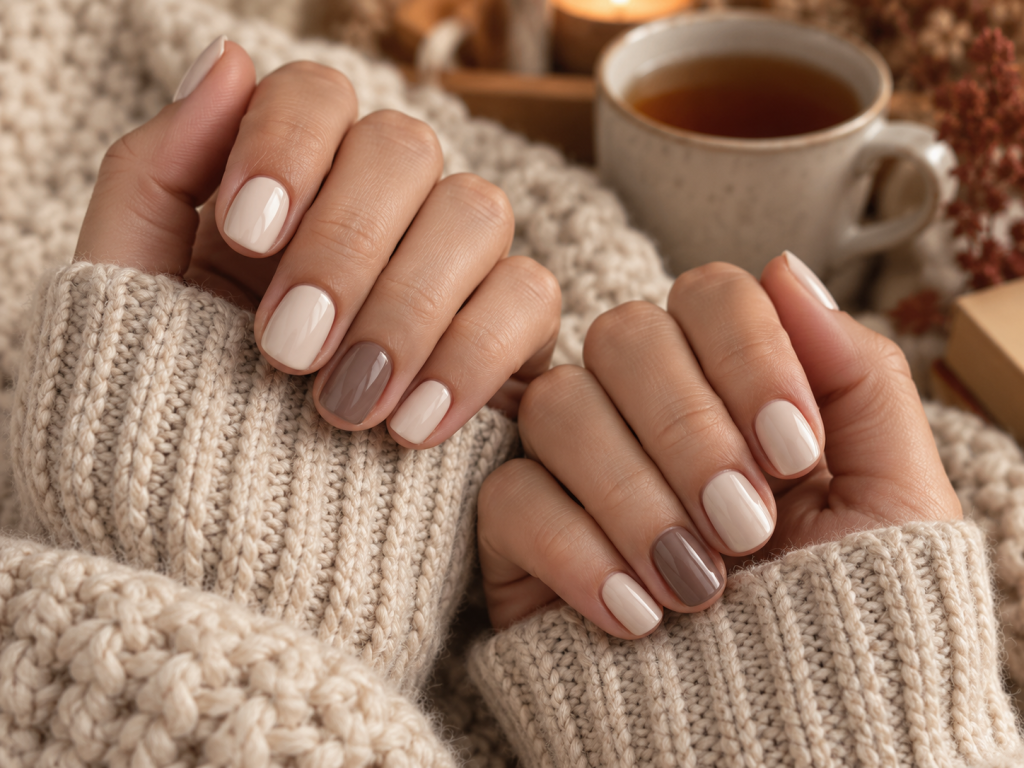 Neutral Fall Nails for Everyday Wear