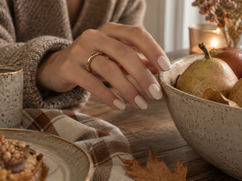 Neutral Fall Nails for Everyday Wear