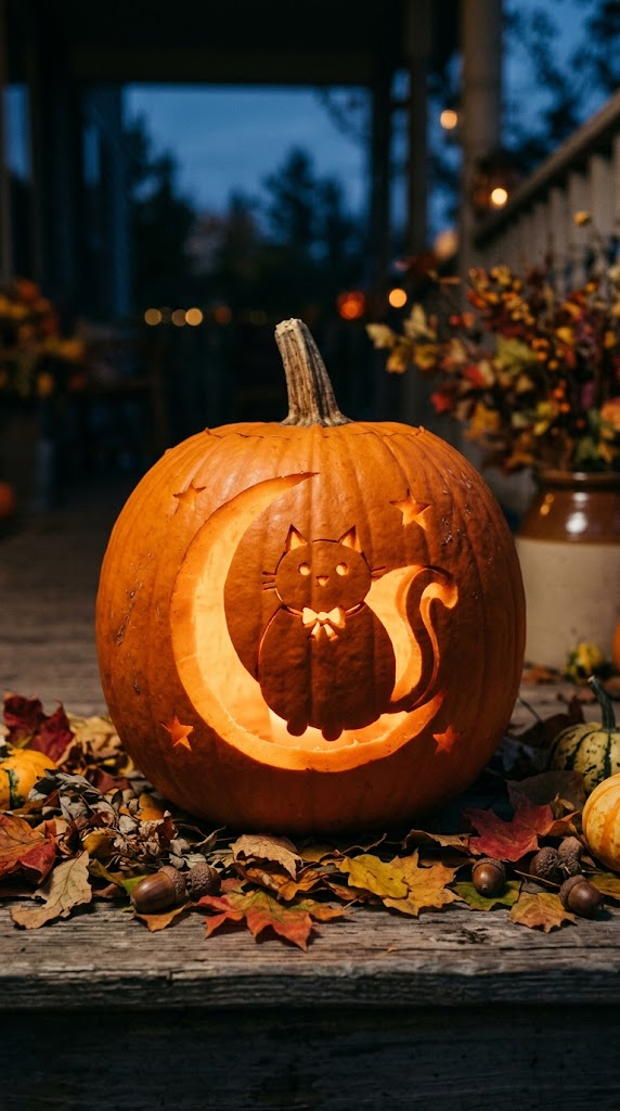 Spooky-Cute Pumpkin Carving Designs for Fall 5 Spooky-Cute Pumpkin Carving Designs for Fall