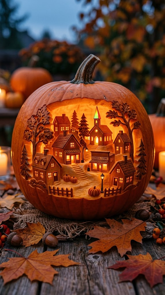 Spooky-Cute Pumpkin Carving Designs for Fall 9 Spooky-Cute Pumpkin Carving Designs for Fall