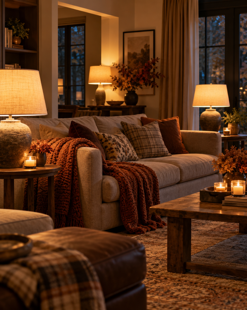 25 Cozy Fall Living Room Ideas for a Warm Home 7 25 Cozy Fall Living Room Ideas for a Warm Home